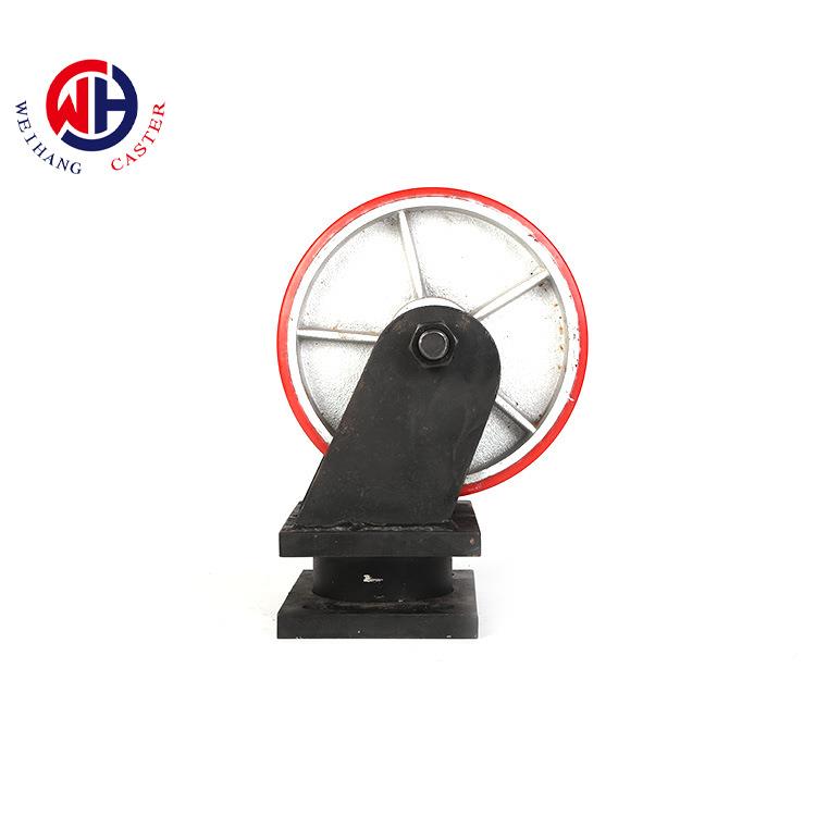 4寸5架寸6寸脚8寸10寸12万寸向轮超重型蓝支IVP轮铁芯PU轮