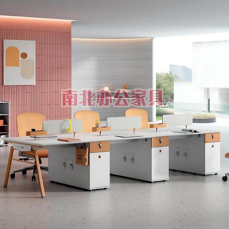 职员办桌组合简约现代椅子双人员工电脑桌卡座四人公85331位办公