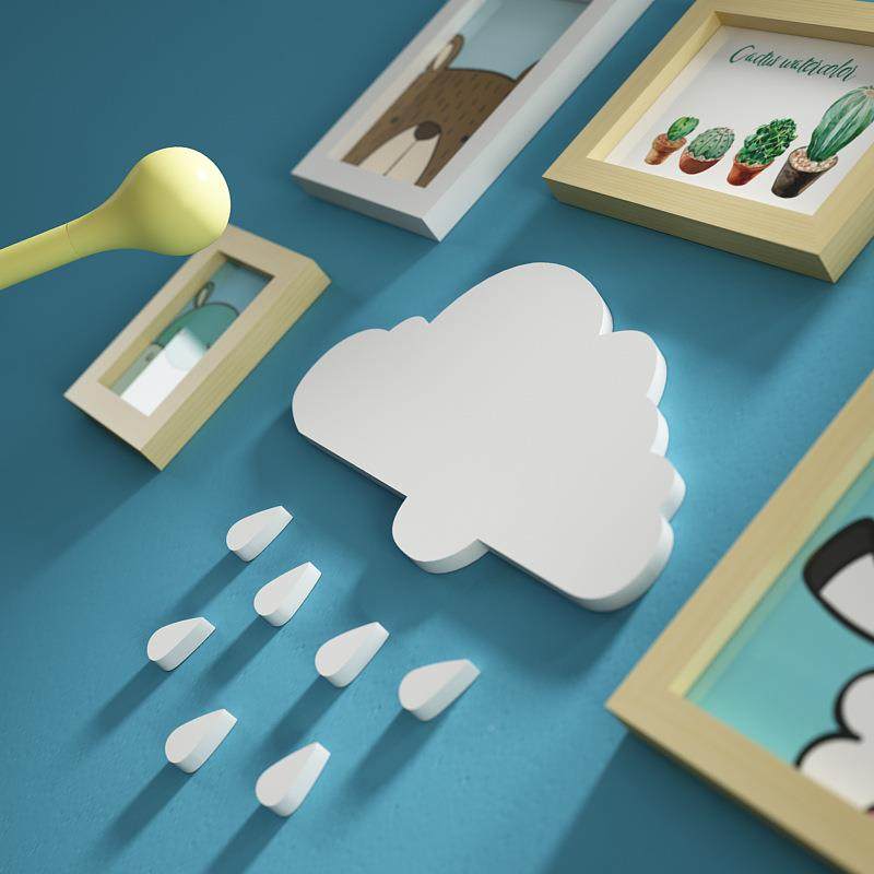 实木_637_卡通木照片墙儿4童组合装饰6374画相框实绵羊真钟表换相,家居饰品,DIY亲子装饰画,淘宝优惠券,粉丝福利购,淘宝优惠卷