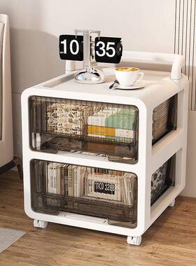 新品物可移动储架客厅抽屉式塑料小零免装安收纳柜家用推车置KZZ