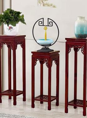 实木花架简约景盆架32225中式榆木客厅典摆件古多层花架仿子古阳