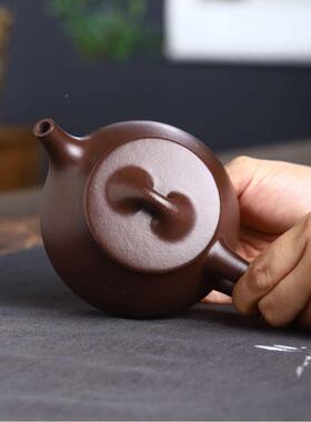 舟石瓢兴壶宜紫砂壶茶具景茶道文玩器茶器陶名家传手工原矿ZML老