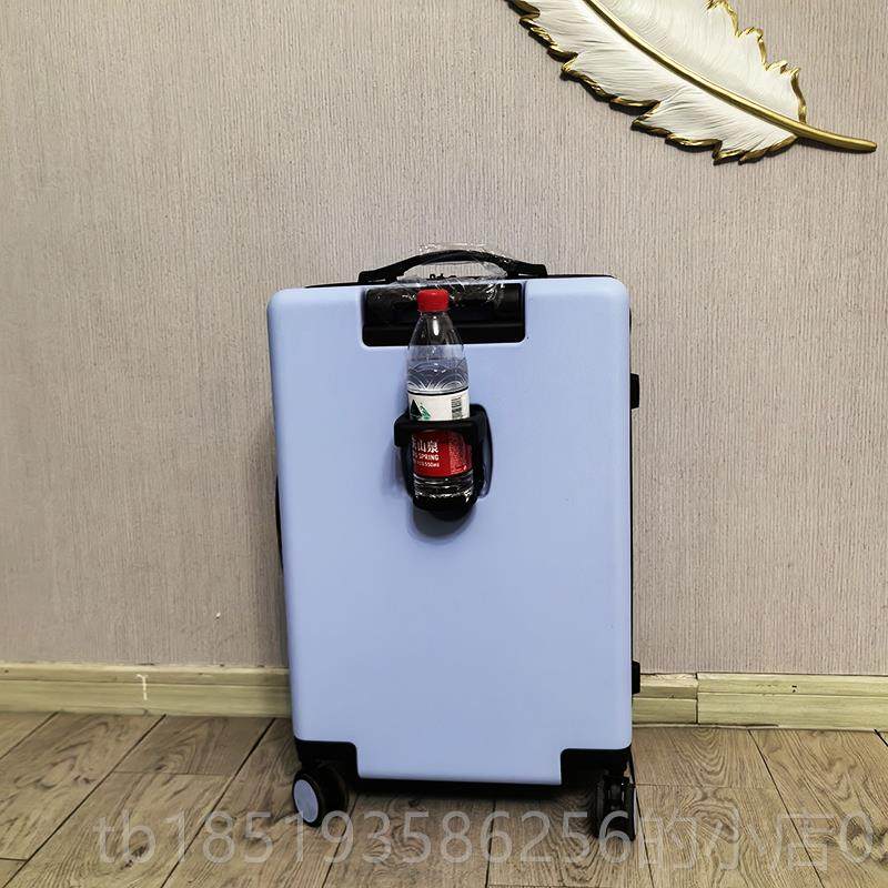 高档出口李双封闭拉链行向箱20登机静音万架轮女密码箱带杯26拉杆