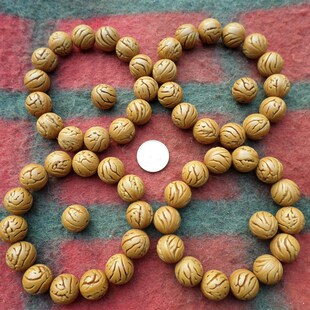 同树同纹火龙f纹桃核胡打磨正圆15-21mm光珠手持佛念珠手链挂手串
