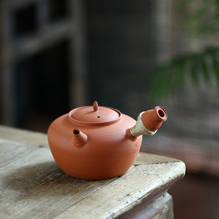 水木砂铫叶木砂铫潮州砂铫壶全手工红泥烧水煮茶吴永华玉书煨