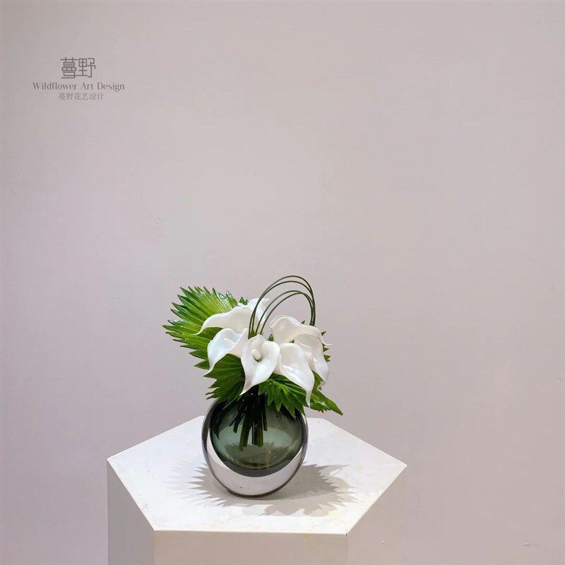 现代简约小桌花售楼处茶几样板间餐桌摆件仿真花艺套装设计师款