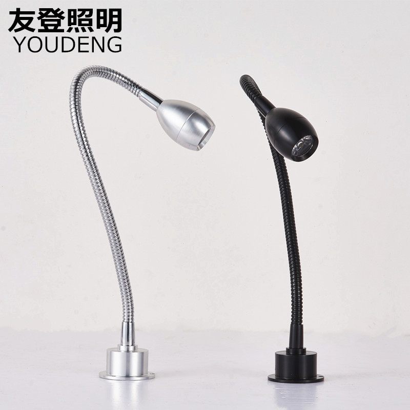 led明装软管柜台射灯弯管照画灯珠宝首饰展示1W3W小射灯背景墙灯