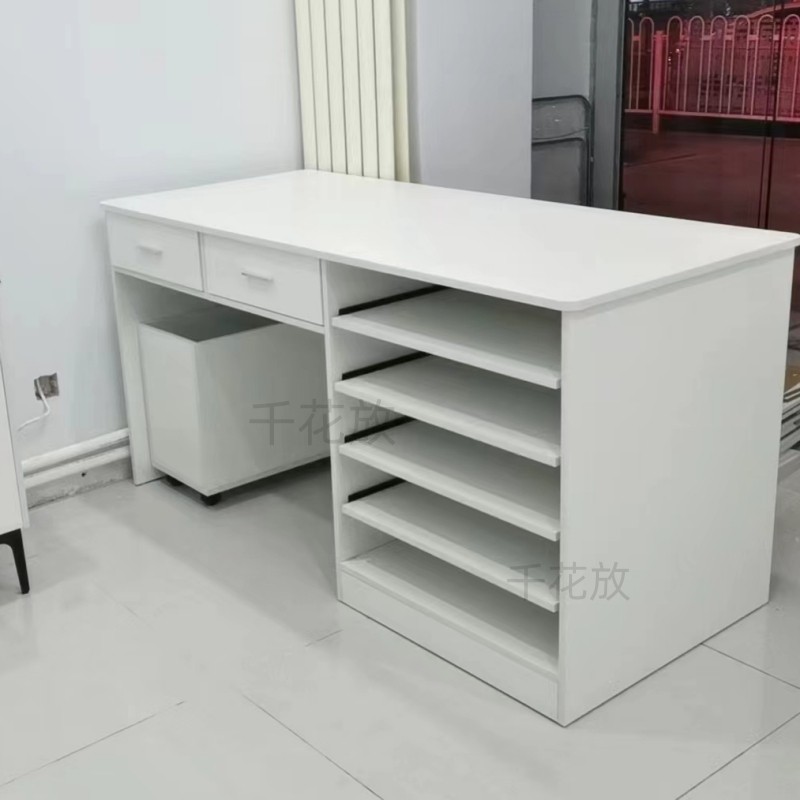 可抽拉抽屉包装纸收纳柜花店花架桌多功能收银台操作台插花展示台