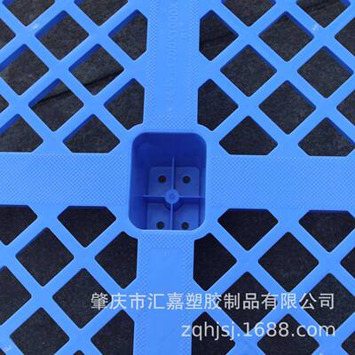 塑料栈托盘网格九脚车仓库防WBF潮板周转料蓝叉色卡板1210加厚塑