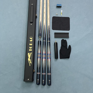 奥秘美洲豹雷神1分体34分体台球杆白蜡木中式斯诺克黑八九球专小