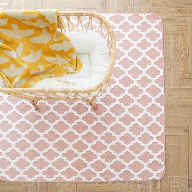 高档CATL GA绒RDEN提花毛抗菌海绵复合地毯 inEs几何 灰/粉S/绿