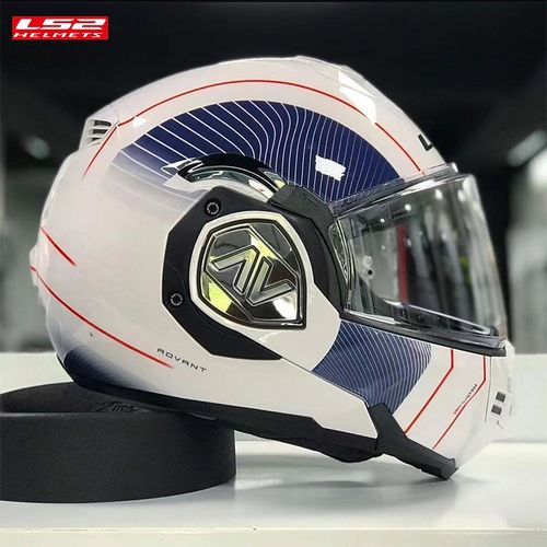 LS2后空翻揭面盔机车安全帽男女双镜片半全覆 覆式防雾四季安全帽