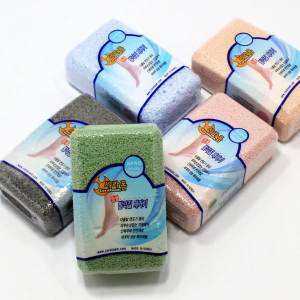 韩国进口浮石磨脚石方块洗脚刷耐用搓脚石好用的磨脚石方块1P0207