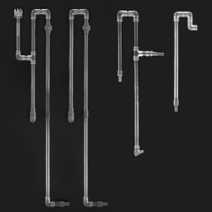 鱼缸过滤桶水陆泵外置亚克力透明管件进出水管旋转除油膜diy配件