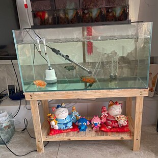 鱼缸架子实木客厅中小型鱼缸底座托架简约鱼缸架定制鱼缸柜底架子