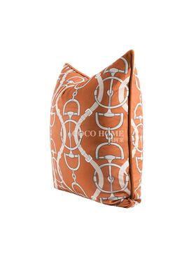 轻奢法橙色抱枕软装客沙发靠WL4788-2垫厅头家式用大靠背办床公室