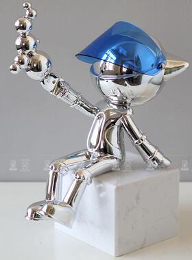 HVZ轻奢创意面具机软器装饰样板房售楼处酒店大堂关电镀玄装人品