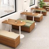 现代咖739啡厅餐厅沙发桌椅组饮合座奶茶店发商用餐家具卡沙发沙