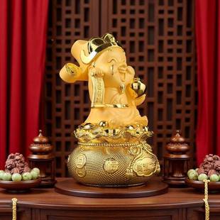 财源广品进财神存钱罐摆礼件公收司办2508公室前台店铺银台装饰开