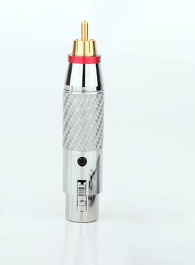 Pefair镀铑XLRr转RCA转XLR-RCA接头RCA公转XLRf公母转接头