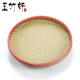 手工竹编制品农家圆形竹簸箕无孔竹筛子家用竹筐收纳筐竹篮子托盘