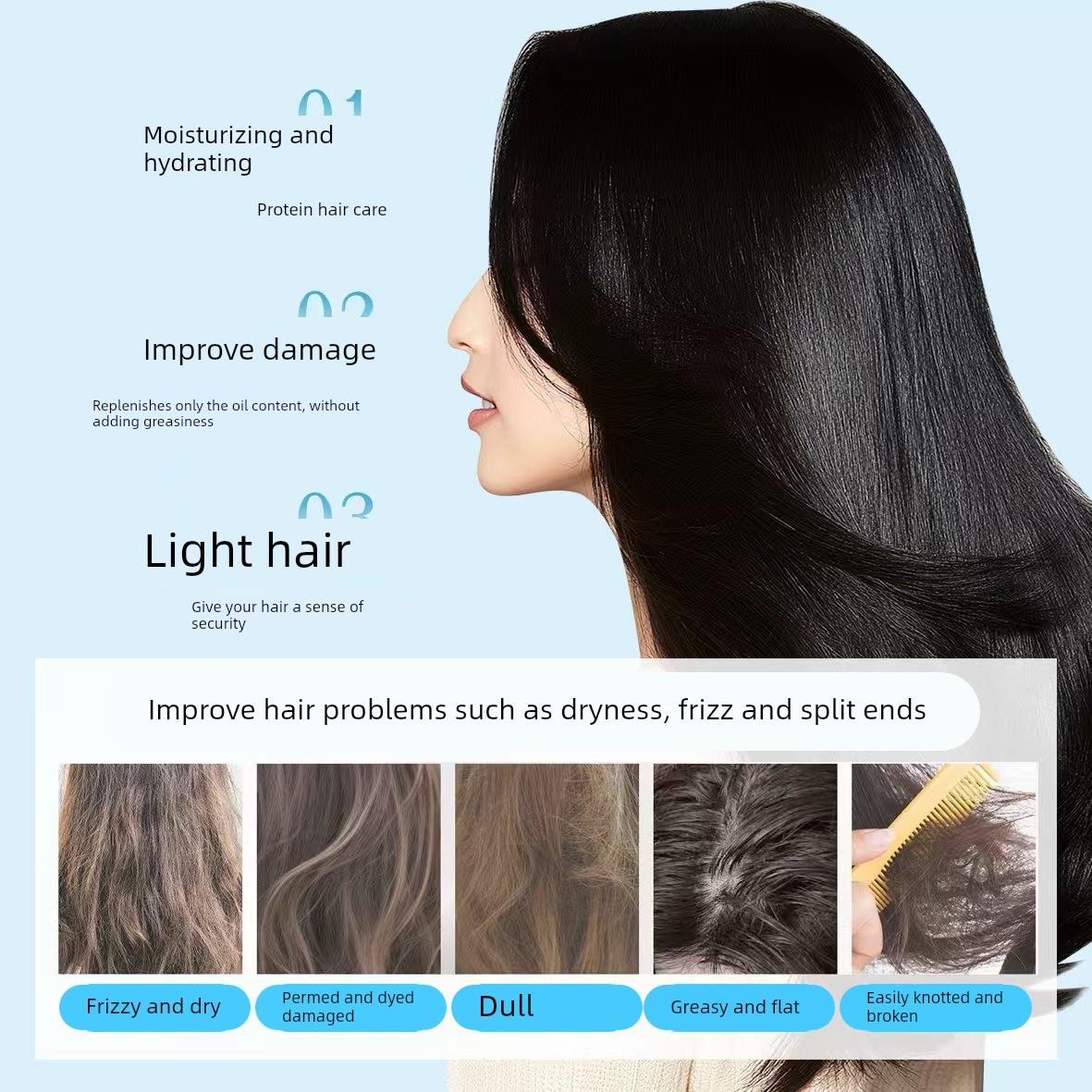 凯绚软白金多肽蛋白护发素焦发赋活霜干枯毛躁修护发膜正品