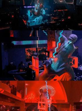 T酒AO酒吧牵狗人代简约现欧式人物摆件店商场白色人1007物型大摆