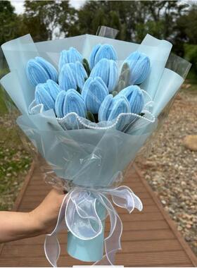 成品郁金束香花束扭扭手工diy制作仿真LTO花插摆棒摊花