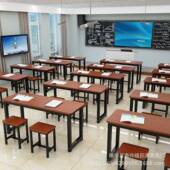 补单双导人课桌椅中小学010生习班辅班培训班学书桌校学生培训桌