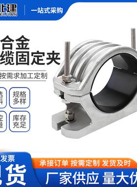 铝合金电缆固定夹单JGPD-2芯子品抱字三高压芯电缆夹具厂家卡电缆