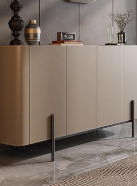 式轻奢马皮餐边家用实木鞍玄关柜靠墙斗柜意DWH卧室床尾高柜款电