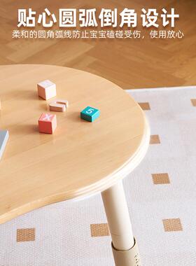 榉木童花生SCA桌宝工宝学桌习小桌子儿幼儿园桌椅套装实木手p^