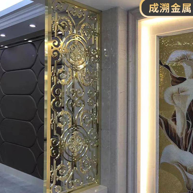 代风新中式屏现风客厅镂空花格风屏叠折移动入户玄1关书房屏风隔