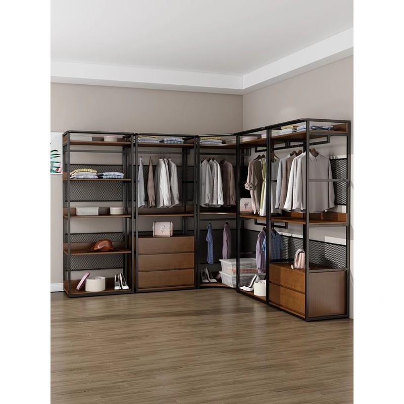 开放式衣柜物柜架铁艺挂575衣柜家置用卧室衣帽架衣橱帽间子组衣