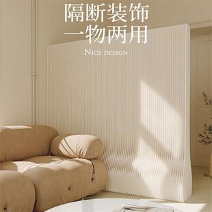 纸隔断隔栅栏办公室关轻播云屏风挡板直背景分隔可折130叠移玄动