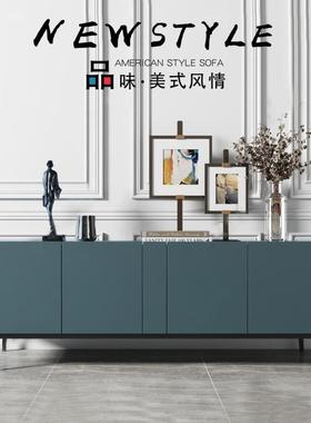 创墨绿色烤漆电视柜意个听性视柜现代简y-0061边柜客厅地柜茶几约