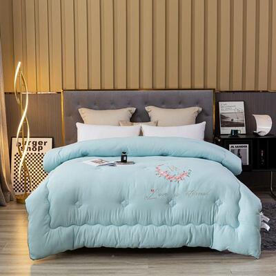 大豆纤维棉保秋被被子冬季被单厂家直供双人加厚暖刺绣冬被芯春被