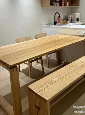 木老榆木板整板茶板整板桌板桌实木木板面板榆木松板KMB北蜡餐桌