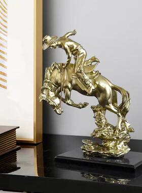 新工品部牛仔树RF-01302脂艺品摆件老板西办公室酒书柜办公桌装柜