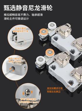 开放式金下柜无轨折叠门轨道步入式衣帽间推拉衣门吊30241无滑轮