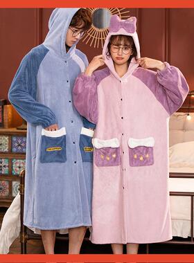 浴F766J655袍吸水速干冬加厚男穿儿童可可裹女式浴巾珊睡瑚绒情侣
