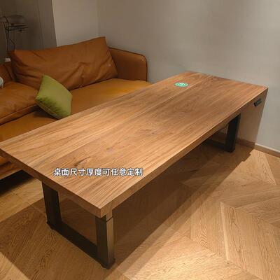 老榆木大板桌榆木板桌子ZUR实桌木桌面板木旧板风化木复古门原板