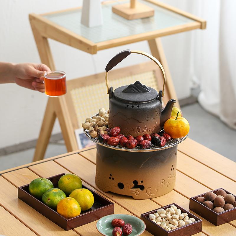 茶围炉煮家用炭炉电EEL陶炉两用户外露营野餐茶壶泡烤炉日式炭烧