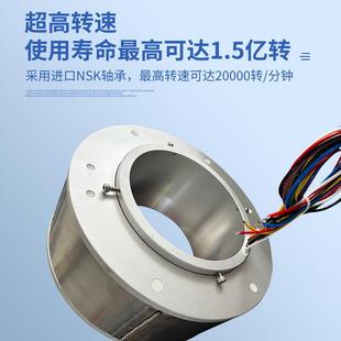 内60mm径导电滑环以太视网转接头通信频信号传输60135-6集电环伺