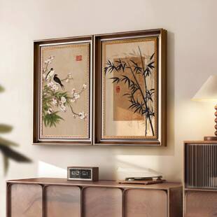 宋代美学电表遮箱56238765装饰画双开闸门配电箱挂画挡电箱开关盒