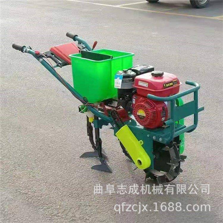 成自走汽志油耘播机DSW玉米种植手播推式种机多式功能施肥机