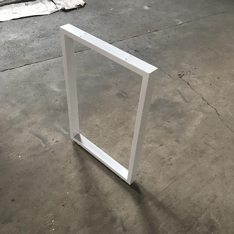 办公地脚橱柜支撑架腿铁艺桌餐吧脚支架单边固框定脚口50*25单型