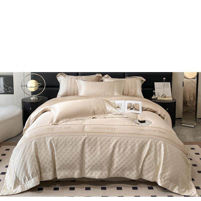 024新款夏面季罩新款WJJ-2442双冰丝刺绣四件套轻奢欧式凉2感床单