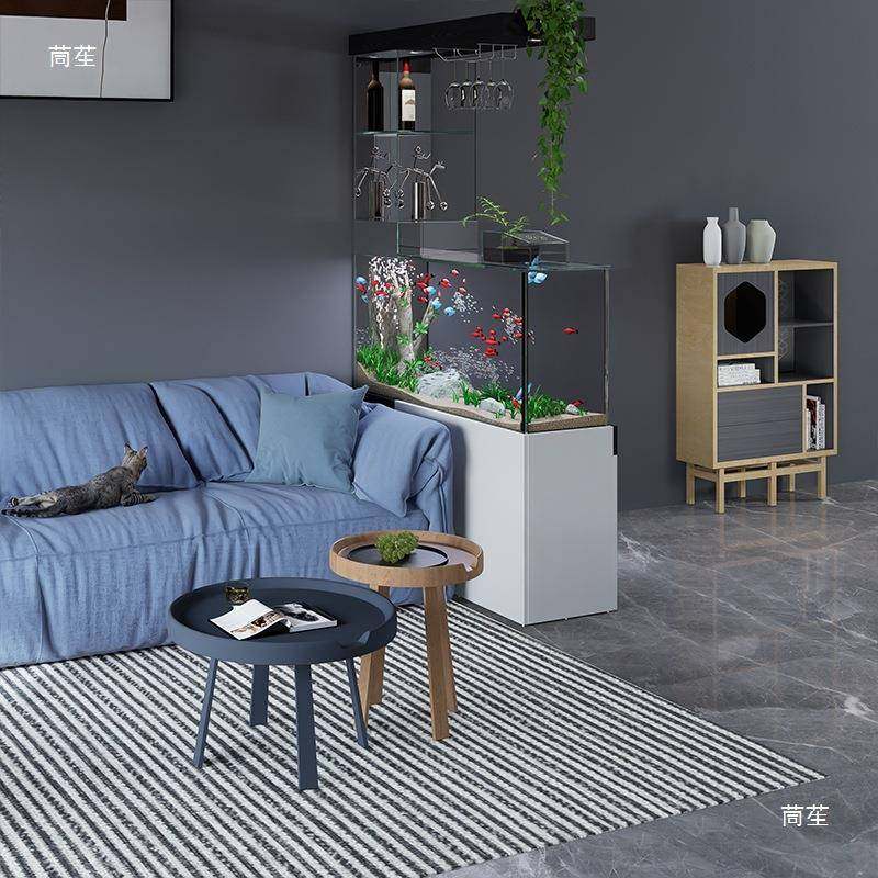 鱼缸客厅2025新款小底型滤隔断屏风柜带一体玻璃缸54510051水族子