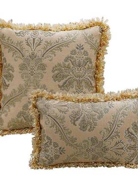 RSHE5X抱枕欧美式高档奢华发靠垫客厅靠包腰含枕床头式靠沙垫套芯